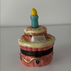 Birthday Cake Hinged Trinket Box